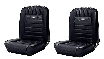 1964 - 1966 Mustang Front And Rear Deluxe PONY Upholstery - Black  • $819.99