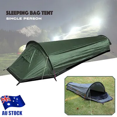 $74.99 • Buy Ultralight Bivy Tent Camping Sleeping Bag Tent Lightweight Single Person Tent AU