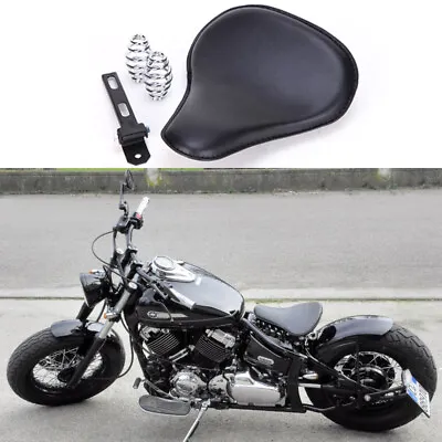 Black Motorcycle Solo Spring Seat Saddle For Yamaha V Star XVS 650 950 Bobber Au • $73.25