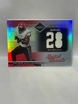 2003 Leaf Limited Threads At The Half #LT72 Marshall Faulk SDSU #'d 07/28 • $30