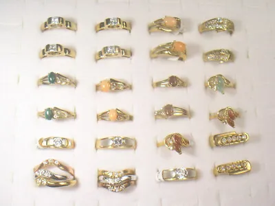 **** 28   Rings  Designer  Semi-precious Gemstone  Crystals Wholesale Lot Gm21 • $59.95