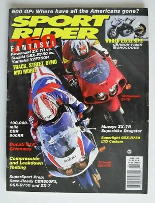 SPORT RIDER June 1996 Suzuki GSX-R750 Muzzys ZX-7R Superbike Dragster Ducati 916 • $8.74