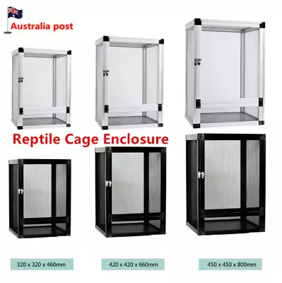 Reptile Sect Mesh Cage Enclosure Lizard Snake Insect Mesh Cage Aluminum Alloy AU • $87.99