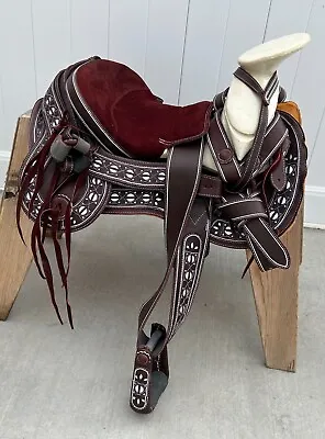 15  BROWN MEXICAN CHARRO SADDLE MONTURA CHARRA PARA CABALLO Horse Charro Gear • $679.99