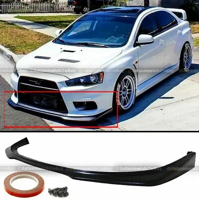 Fit 08-15 EVO X 10 Evolution MR Style 1 PC Unpainted Front Bumper Lip Spoiler • $83.99