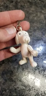 Vintage Plastic Snoopy / White Dog Keychain (B3) • $5