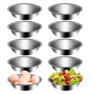 10 Pack Stainless Steel Bowls 3/4 Quart Prep Bowls 6 1/2 Inch Wide Metal Bowl... • $27.72