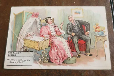 Victorian Trade Card - The Family Doctor  Choose Friend  - Mellin's Food Company • $3.49