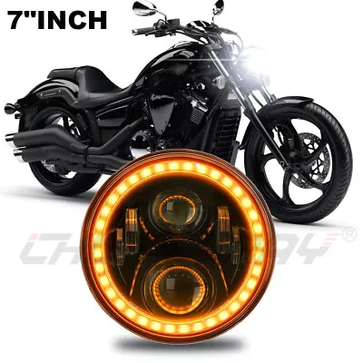 $49.99 • Buy Fits For Yamaha V-Star 650 Silverado XVS650AT : 2003-2010 7  Inch LED Headlight