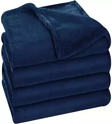 Utopia Bedding Fleece Blanket Twin Size Navy 300GSM Luxury Bed Blanket • $25.49