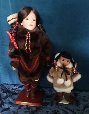 Porcelain Dolls Eskimos X 3 Alberon Aka And Ituko 46cms COA LE 1144 Of 5000 • $60