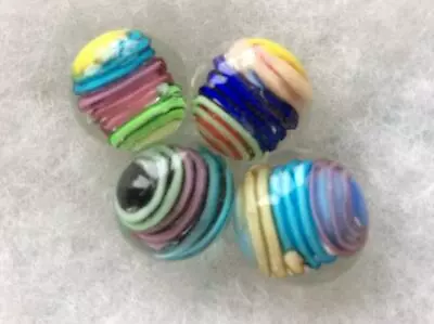 1 X Handmade Marble  CURLICUE  16mm Traditional Children's Game/Collectable • £2.20