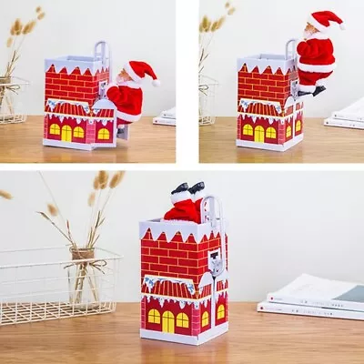 Climbing Chimney Toy Christmas Decor Ornaments With Music Decorations • £16.18