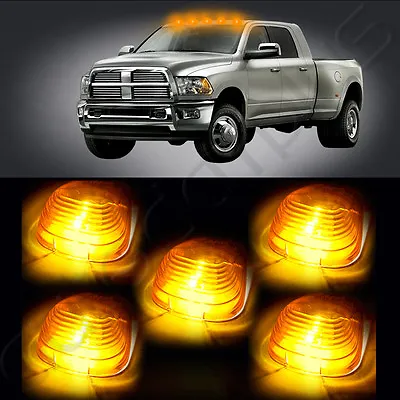 5x Cab Roof Top White 6 Led Lights Amber Lens Marker Running Lamps Truck Rv 4x4 • $10.19