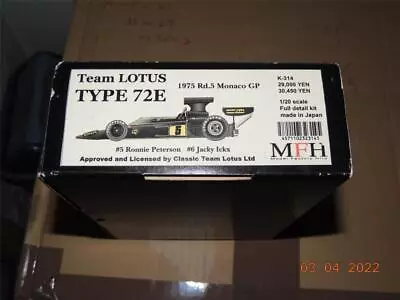 Model Factory Hiro Mfh 1/20 F1 Lotus 72e Monaco Gp Super Detail Kit K-314 • $299.99