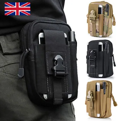 Tactical Molle EDC Pouch Belt Waist Pack Bag Utility Military Army Packs Pockets • £5.63