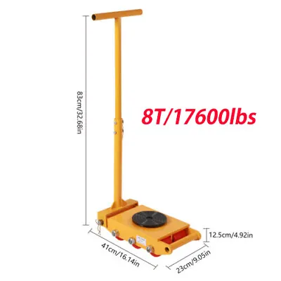 Machine Skate Machine Dolly Skate With Handle For Industrial Moving Equipment 8T • $95