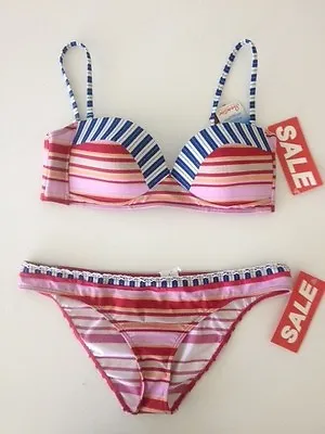 Bnwt Tigerlily Ladies Le Club Bustier Top & Tiger Pant Set Bikini (8-10) Rrp$220 • $44.99