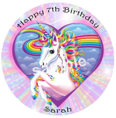 $19.95 • Buy 🌟 Rainbow Unicorn Edible Premium Icing Party Cake Decoration Image Topper