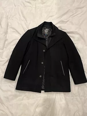 Vince Camuto Men's Short Wool Blend Car Coat With Vestee Size L • $59.99