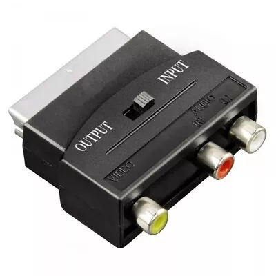 £3.89 • Buy Scart To RCA Composite And LR Audio Adaptor, TV, Television, Input/Output Switch