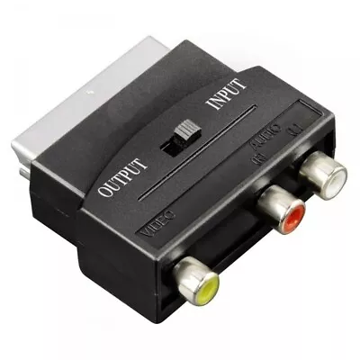 Scart To RCA Composite And LR Audio Adaptor TV Television Input/Output Switch • £3.75