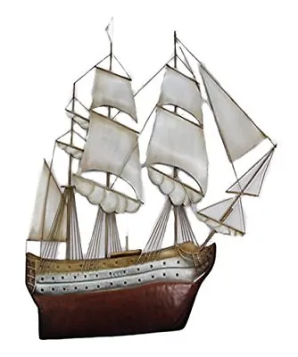 GALLEON Boat Metal Wall Art Decor Picture (70cm High) *NEW* • £34.99