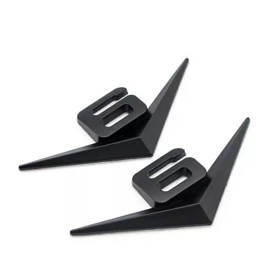 $6.88 • Buy 2x Black Metal V6 Turbo Engine Fender 3D Badge Rear Tailgate Trunk Sport Emblem