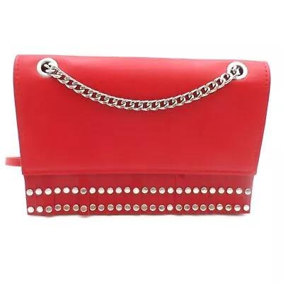 Zara Bag Red Stud Detail Fringe Crossbody Handbag NEW • £15
