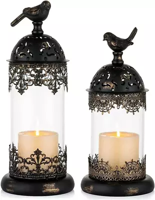 Candle Holders Decorative Bird Cage Lantern - Tabletop Decorative Acce • $65.41