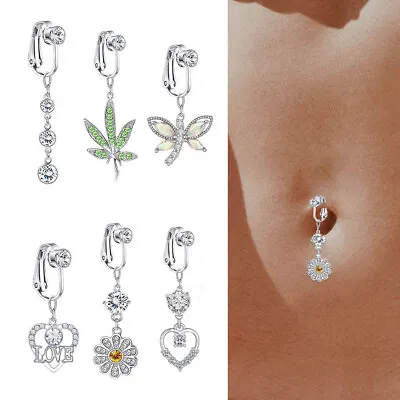 $1.65 • Buy 1 PC Fashion Cartilage Clip Sexy Fake Belly Piercing Navel Ring Body Jewelry