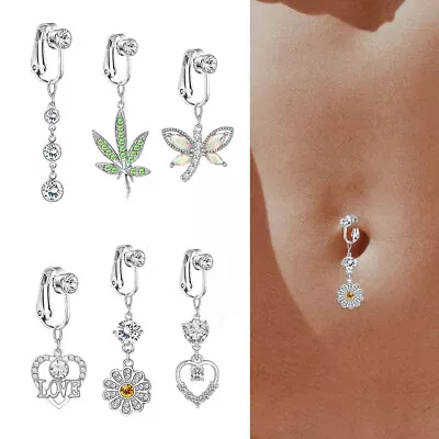 $1.65 • Buy 1 PC Fashion Cartilage Clip Sexy Fake Belly Piercing Navel Ring Body Jewelry