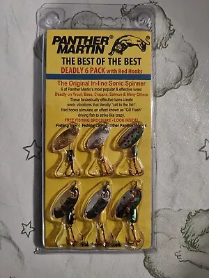 Panther Martin Best Deadly 6-Pack For Trout Red Hook Spinners Size 2 & 4 • $20