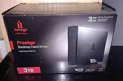 Iomega Prestige 3tb External Desktop Hard Drive Usb 3.0 *best Offer* *tracked* • £180