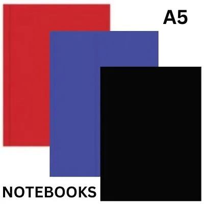 A5 Hardback Notebook Lined Journal Planner Book Ruled Pad Writing Diary To Do • £3.99