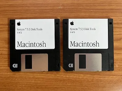 Apple Macintosh Startup Disk For Vintage Mac System 7.5.3 1.44MB 2 Disk Set  • $19.99