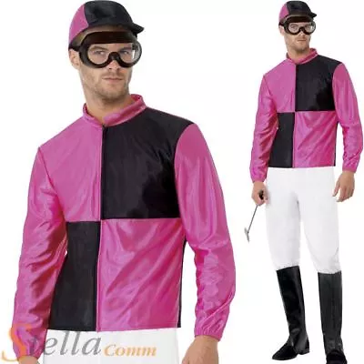 Mens Jockey Costume Grand National Stag Do Adult Fancy Dress Outfit • £37.49