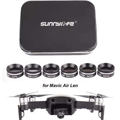 $79.99 • Buy Professional MCUV+CPL+ND4+ND8+ND16+ND32 Camera Lens Filter For DJI Mavic Air