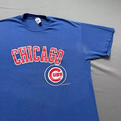 Vintage Chicago Cubs Shirt Mens XL Blue Baseball Classic MLB Illinois 80s Tee • $19.99