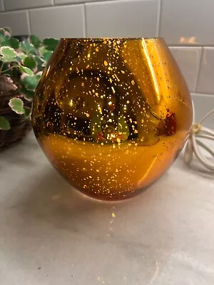 IKEA Knubbig Table Lamp Metallic Copper 7” Glass Globe Space Rare • $49