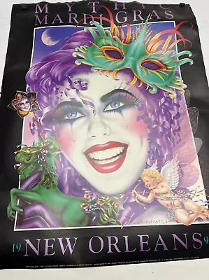 Mardi Gras New Orleans February 1991 Poster. VTG. Original. Andrea Mistretta. • $34.97