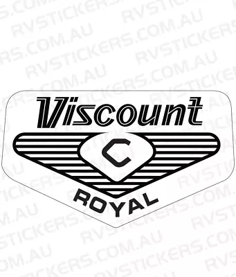 1x VISCOUNT 1970s ROYAL LOGO BLACK Vintage Retro Caravan Decal • $29