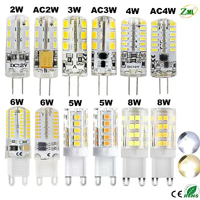 G9 LED Bulb G4 Cool White Warm Light Halogen Lamp DC 12V AC 230V Capsule Bulbs • £11.99