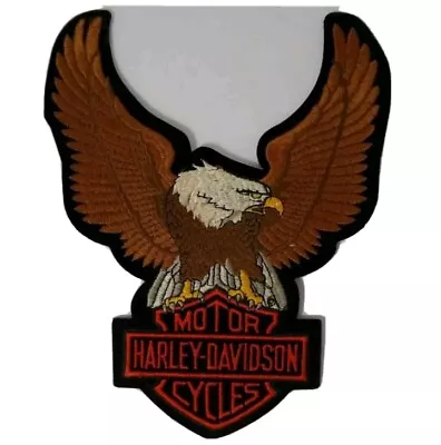 Vintage Large Harley Davidson Back Patch 10 Inch X 8 Inch Eagle Bar & Shield • $48.54