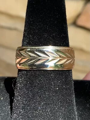 Vintage 14K Ring Artcarved Band Artisan Handcrafted White Gold • $458