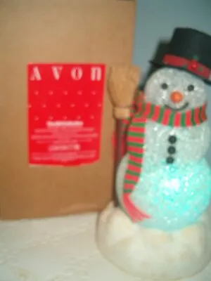 Vintage Avon  The Gift Collection  10  Chilly Sam LIGHT UP Snowman With Broom • $16.95