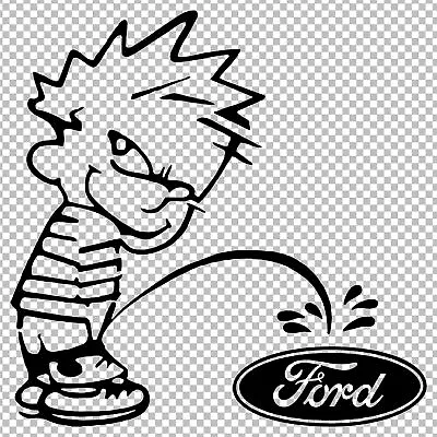 Calvin Pee On Ford Vinyl Decal Sticker Car Truck Suv Laptop • $2.99