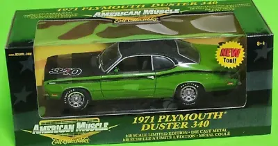 1/18  Green 1971 Plymouth Duster 340  WITH PAINT ISSUES • $109.95