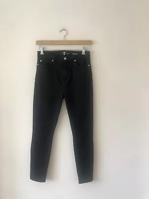 7 For All Mankind “Aubrey” Black Stretch Skinny Jeans - W30 • £35