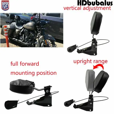 $65.54 • Buy Driver Backrest + Adjustable Mounting Kit Fit For Harley Touring Models 09-19